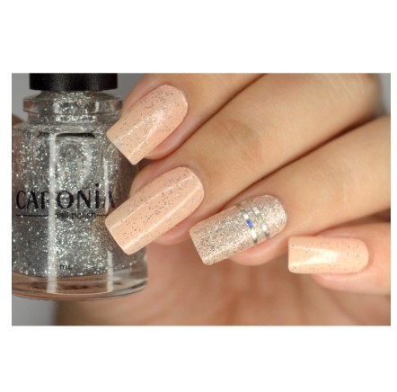 Caronia Nail Polish Platinum Glitter 8ml