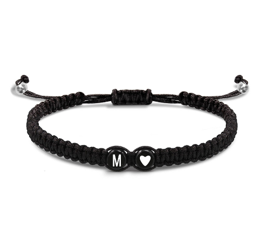Tala for you Letter Initial Couple Bracelets Handmade Adjustable Bracelets Cord Bracelet M
