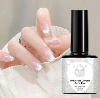 Reflective Glitter Cat Eye Gel Nail Polish Sparkling Diamond Gel Nail Polish Magnetic Gel Polish Shiny Varnish Soak Off UV LED