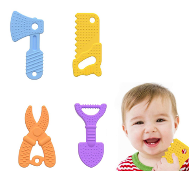 4pcs Baby Teething Toys for Soothing Teeth Silicone Molar Teether for Infant Sensory Baby Chew Toys for Teething shinph