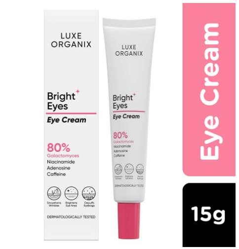 LUXE ORGANIX Bright Eyes Eye Cream 80% Galactomyces 15g