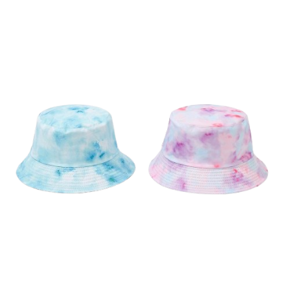 Lovito Casual Tie Dye Bucket Hats L233L257 (Light Blue/Purple)