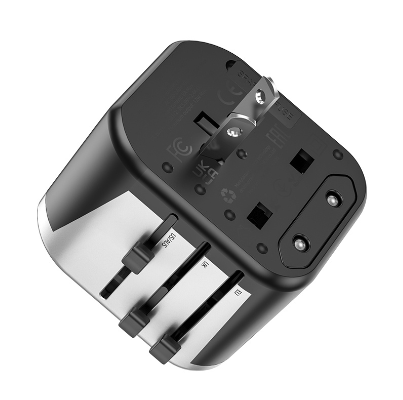 HOCO AC5 Smart Travel Adapter Plug USB All In One Charger Adapter Wall USB Charger AC Power for EU US UK AU Plug for iPh 14 iPodd