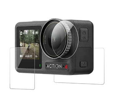 DJI Action 4 Lens & Screen Protector Tempered Glass Cover Protective Film for Sunnylife OA4-BHM667
