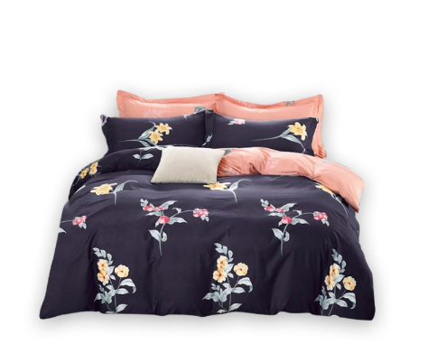 Socone 3IN1 Elegant Design Queen Size Bedsheet Set 60*75+7.8 Fitted Sheet 4327-60