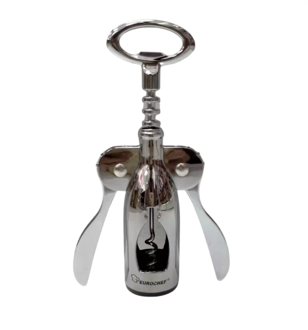 Eurochef Heavy Duty Corkscrew Wine and Bar Accessories Stainless Steel Wing Corkscrew Wine Opener
