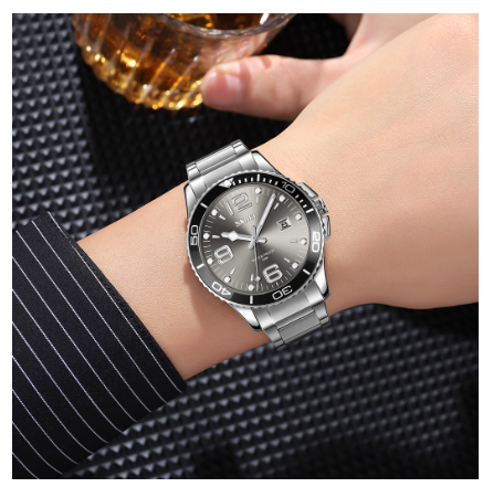 Skmei Luxury Quartz movement Date Time Wristwatches Mens Casual Waterproof Watches 9278 GRAY