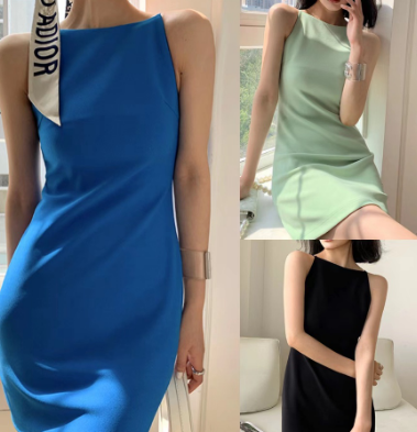 Straight Shoulder Fitted Dresses