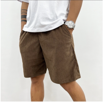 NEW Plain Corduroy Tailord Shorts 2 Pockets