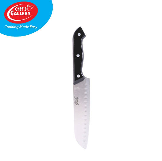 Chef's Gallery Stainless Steel Santoku Knife Inox Stainless Steel 100% Food Grade Material CG075-9B