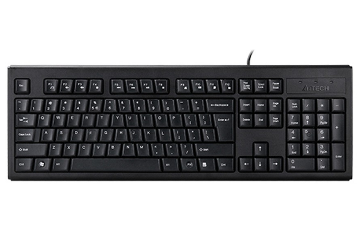 A4Tech KRS-85 Natural Comfort Roundedge Keycaps, Laser Inscribed Keys, USB Wired Keyboard