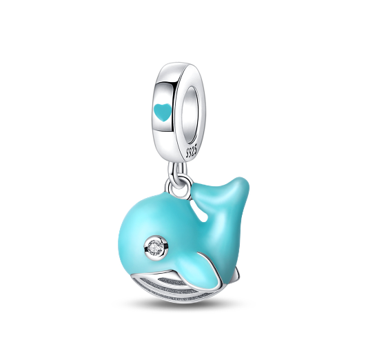 S925 Silver Pandora Same Design Glass Beads Sea Animal Butterfly Seahorse Sea Turtle Beads Suitable for Original Bracelets  016