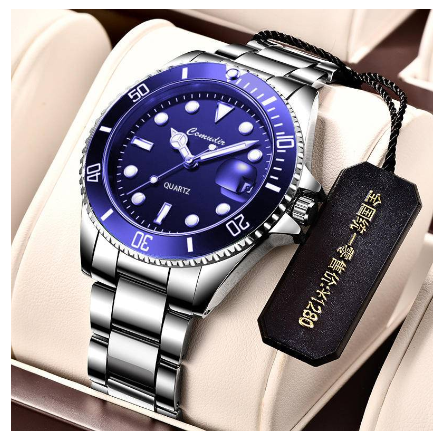 Men watch Green Water Ghost Watch for Men's Fully Automatic Mechanical Watch Glow Calendar Waterproof Quartz Watch 3