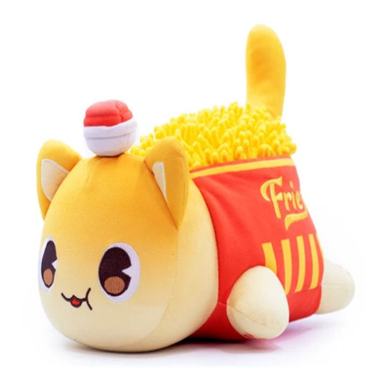 Aphmau Cat Stuffed Toys Animal Hamburg Angel rainbow French Fries Donuts Cats Plushie Plush Doll For Girls Pillow Home Decor  D13