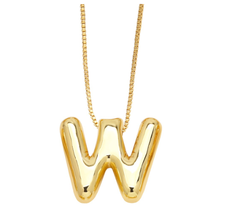 Fashion 26 Letter Pendant Gold Plated Necklace Style Versatile Collar Chain Women's Friends Commemorative Jewelry Accessories Gift W