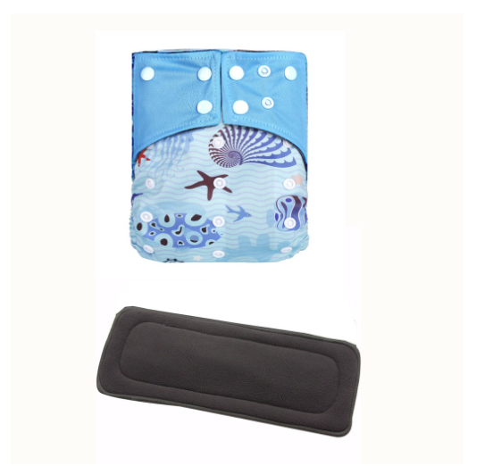 Cloth Diaper 1 Set With Bamboo Charcoal Inserts In Stocks D20