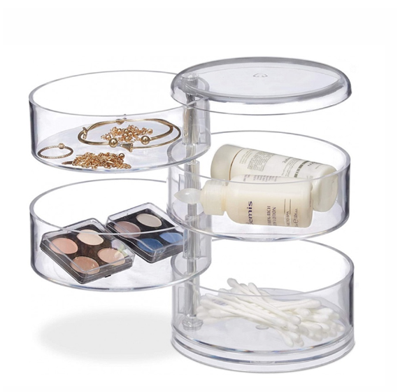 4 layer Acrylic Rotatable Cosmetic Organizer Storage Box Makeup Holder Storage Case