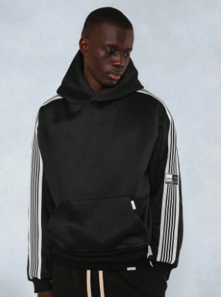 SUMWON Regular Fit Overhead Hoodie With Tape Detail On Sleeve