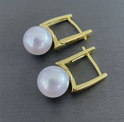 Copper plated gold bucket ear buckle earrings