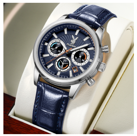 Playboy Watch For Men Waterproof Luminous with Chronograph Calendar Men's Watch