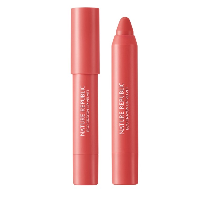 Nature Republic  by Flower Eco Crayon Lip Velvet 02 Pink Breeze