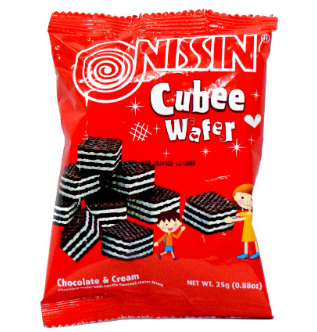 Nissin Cubee Wafer Chocolate & Cream 25g