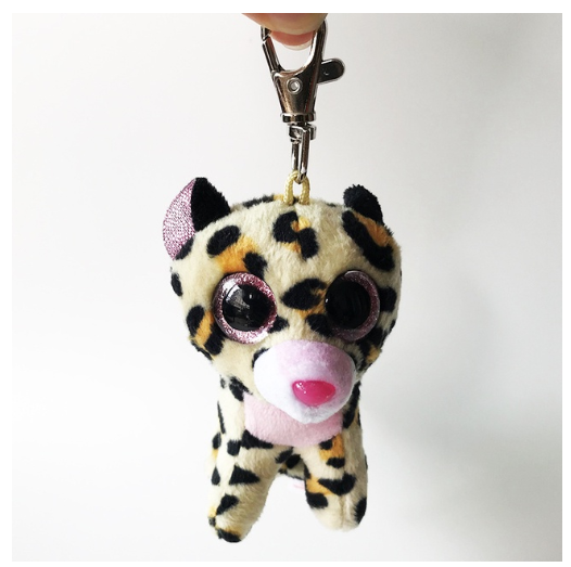 Ty Beanie Big Eyes Keychain Pendant Sloth Monkey Cat Fox Puppy Rabbit Soft Plush Backpack Decor Doll Birthday Gift For Kids 10CM C19
