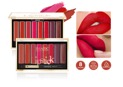 IMAGIC Matte Lipstick Mousse Waterproof Long Lasting Liptint Palette 8 Colors