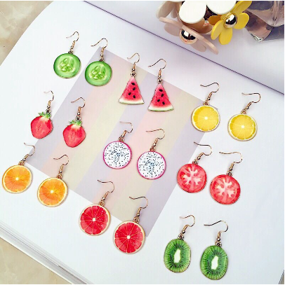 Fruit Earrings Cute Small Pineapple Fresh Drop Earrings