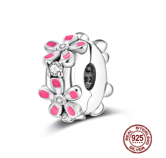 Fit Original Pandora Bracelet Beads Pendant 925 Sterling Silver Love Positioning Buckle Series Colorful Women Jewelry DIY Gift S022