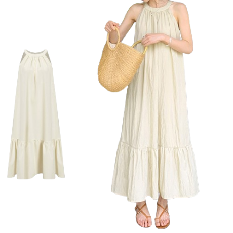 Lovito Women Ruffle Hem Cut Out Dress L68ED142 (White)