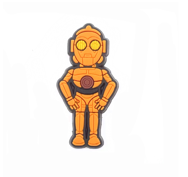 Cartoon Baby Yoda Croc Jibbitz Alien Croc Jibbits Robot Shoe Charms Pin Star Wars Jibits Crocks for Women Shoes Accessories Decoration 020