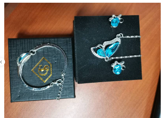 Butterfly Crystal Femme Jewelry Set NSS419