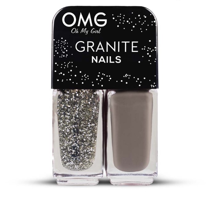 OMG Granite Nail Polish Flint  5ml x 2