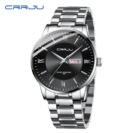 CRRJU Original Men's Watch Stainless Steel Business Simple Dial Casual Sports Quartz Waterproof 2175 XS 05