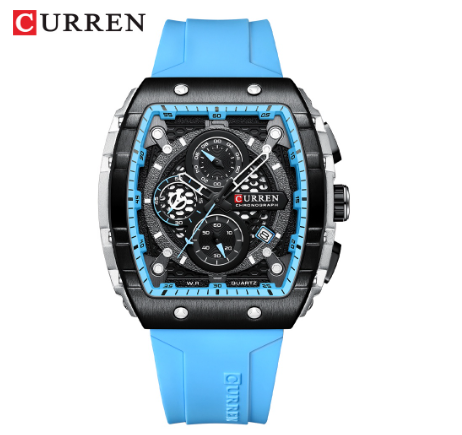 CURREN Original Brand Men's Watch Multifunctional Timing Luminous Fashion Business Sports Quartz Waterproof 8442 X M1