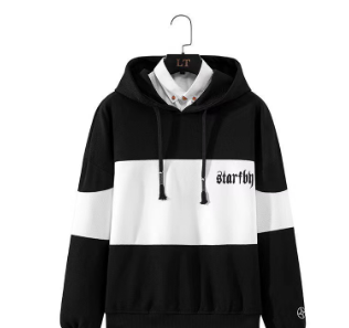 Unisex stitching hooded jacket thick #3001