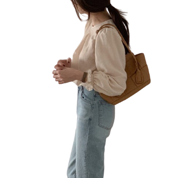 Lovito Women Casual Plain Ruched Blouse LNE26015 (Apricot/Pink)