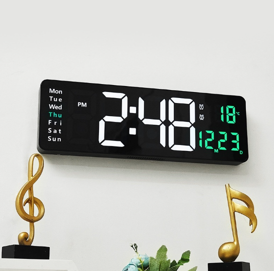 Large Screen Display Clock Nordic Digital Clock Simple Living Room Wall Clock LED wall Clock