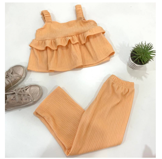 Sophia Gingham Fashion OOTD Terno for Kids-Girls D16