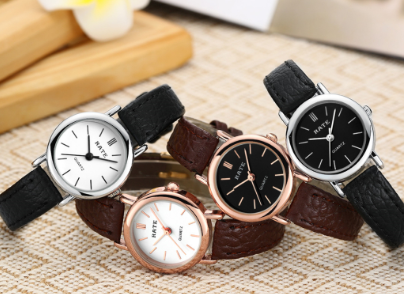 Vintage Small Round Dail Leather Watch Women Wristwatch Casual Fashion Relo