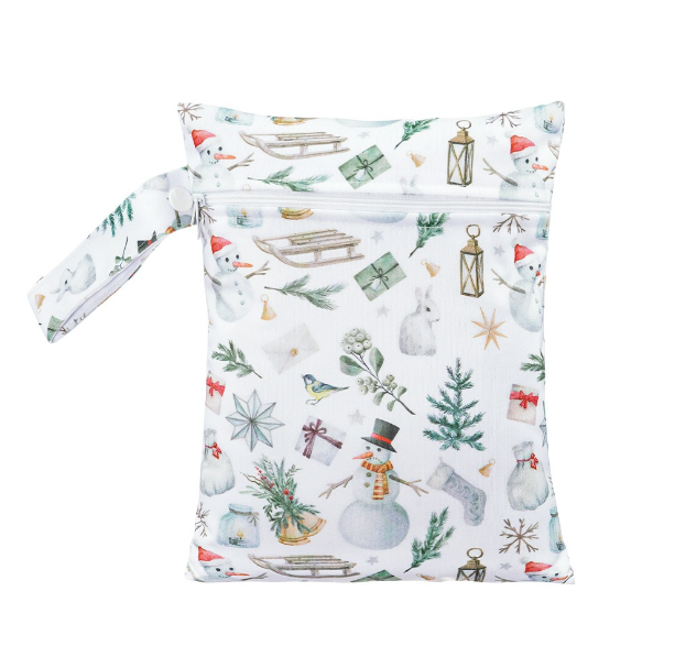 18x25cm Baby Diaper Bag Cartoon Print Wet Dry Bags Nappy Zipper Handbag Stroller Carry Pack Travel Outdoor Wet Diaper Storage Bags s9