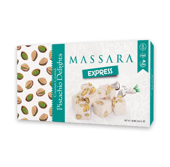 Massara Express Coconut Covered Pistachio Delights 454g