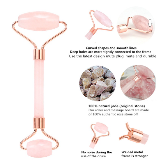 Sevich Jade Gua Sha Anti Aging Face Roller Set