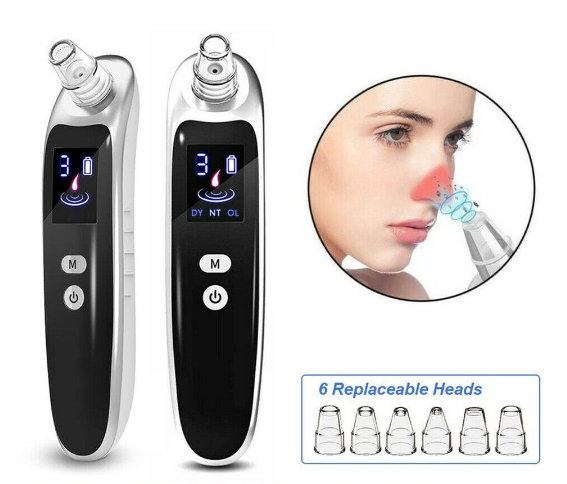 6 in 1 Blackhead Remover Vacuum Electric Pore Cleanser Acne Comedone Extractor