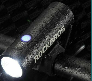 Rockbros R1400 Bike Front Lights LED Headlight 400 Lumen USB Rechargeable silicon strap Cord bicycle