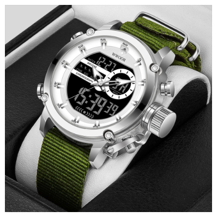 Wwoor Watch Original Waterproof Casual Men Sports Quartz Watch NYLON SILVER WHITE