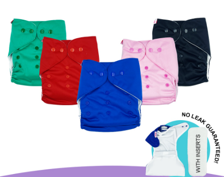 Alodia High Quality Plain Cloth Diaper w/ Microfiber Inserts