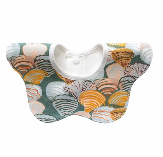 Some Baby Bib Round Petal Printed Cotton Saliva Towel 360 Degree Rotation Burp Cloth ST3