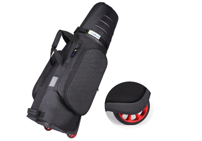 Golf Travel Bags for Airlines with Reinforced Wheels and Hard Case Top, Lightweight and Easy to Maneuver, Excellent Zipper Protect Your Clubs